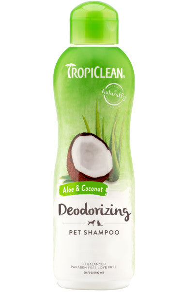 TropiClean Aloe & Coconut Deodorizing Shampoo for Pets (20 oz)